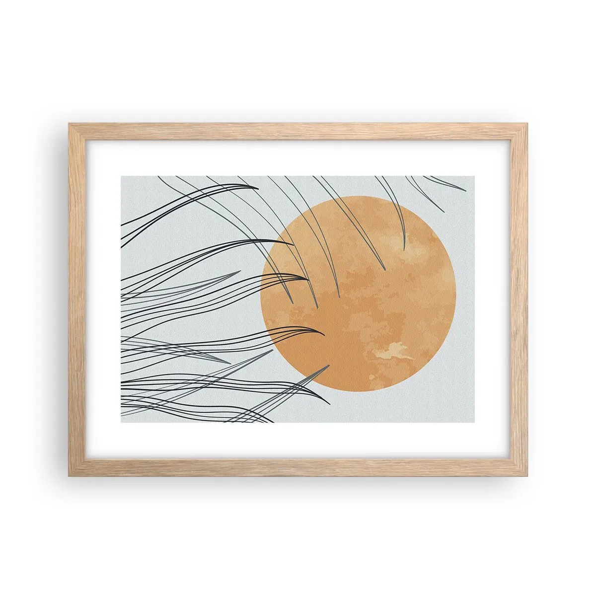 Poster in einem Rahmen aus heller Eiche - Immer der Sonne entgegen - 40x30 cm