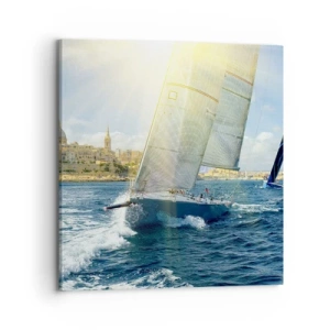 Bild auf Leinwand - Leinwandbild - Es ist Zeit die Stadt zu verlassen - 70x70 cm