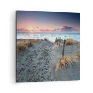 Bild auf Leinwand - Leinwandbild - Du hast einen Regenbogen aus strahlendem Licht verschüttet ... - 60x60 cm