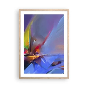 Poster in einem Rahmen aus heller Eiche - Propeller wie ein Vogel - 50x70 cm