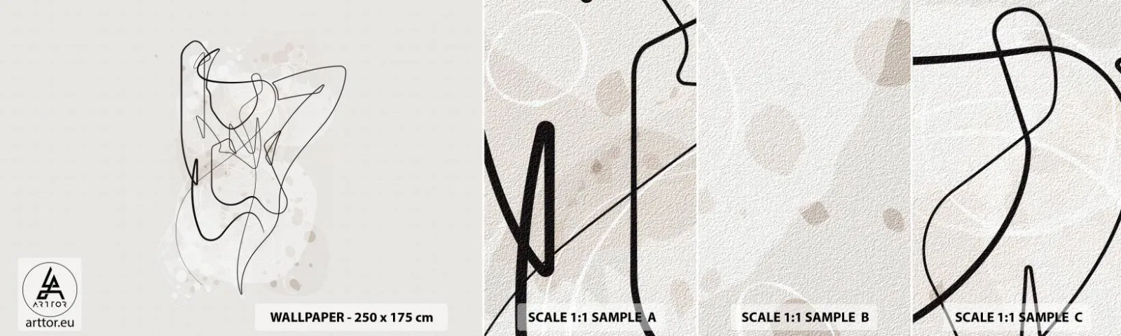 Fototapetenmuster Standard Eco - Die Kunst der Verführung - Frau, Grafik, Stück - 100x30 cm