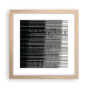 Poster in einem Rahmen aus heller Eiche - Wellen und Vibrationen - 30x30 cm