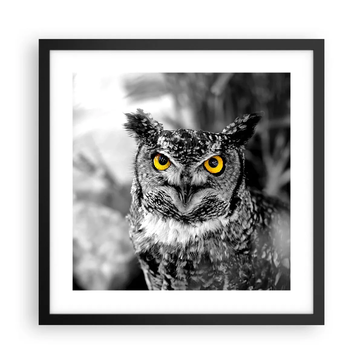 Poster in einem schwarzem Rahmen - Nichts wird sich verstecken - 40x40 cm