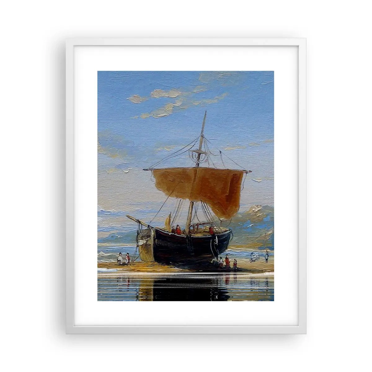 Poster in einem weißen Rahmen - Wasser, Land, Luft - 40x50 cm