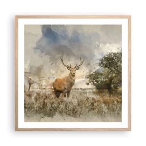 Poster in einem Rahmen aus heller Eiche - Würde – Stärke – Würde - 60x60 cm