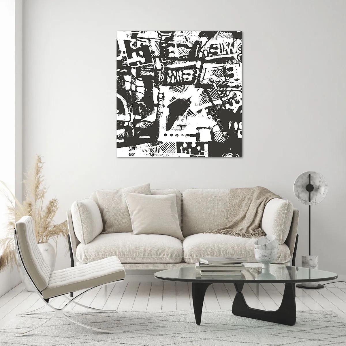 Glasbild - Bild auf glas - Ordnung oder Chaos? - 60x60 cm