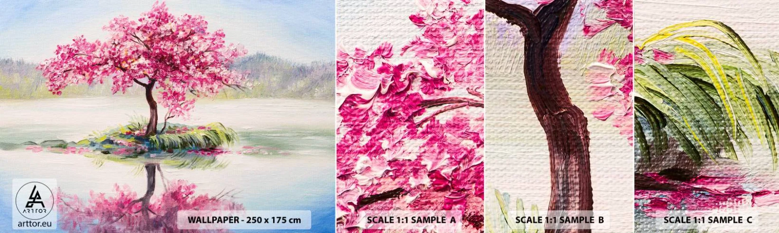 Fototapeten Muster Selbstklebend Deluxe Sticker - Der Ritus des Frühlings - Stück, Baum, Landschaft - 100x30 cm