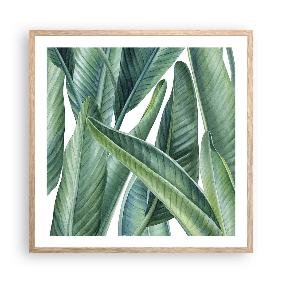 Poster in einem Rahmen aus heller Eiche - An und für sich Grün - 60x60 cm
