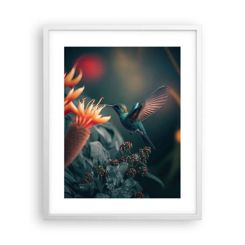 Poster in einem weißen Rahmen - Wirklich buntes Leben - 40x50 cm