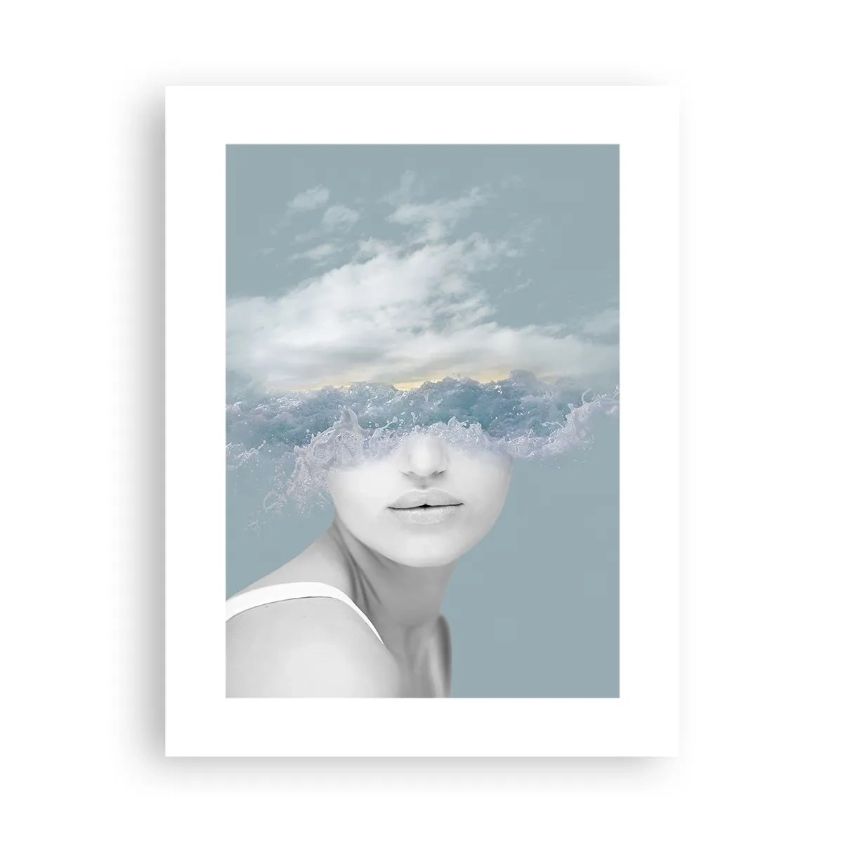 Poster - Mit dem Kopf in den Wolken - 30x40 cm