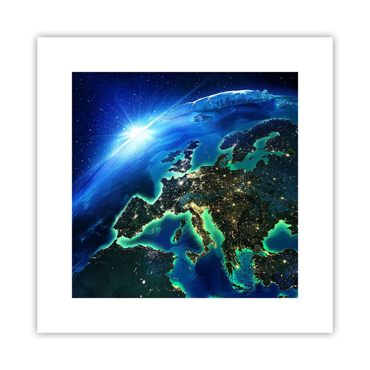 Poster - Funkelndes Europa - 30x30 cm
