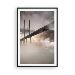 Poster in einem schwarzem Rahmen - Auf dem Fluss, den es nicht gibt - 61x91 cm