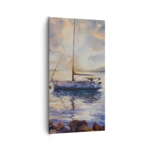 Bild auf Leinwand - Leinwandbild - Abend in der Bucht - 65x120 cm