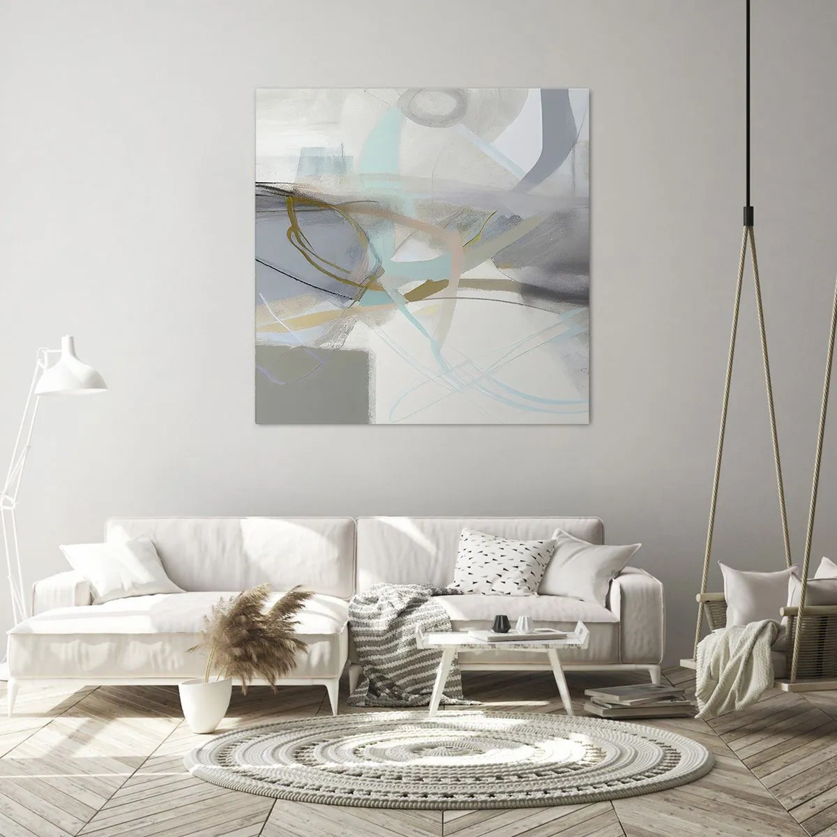 Bild auf Leinwand - Leinwandbild - Neblige Abstraktion - 60x60 cm