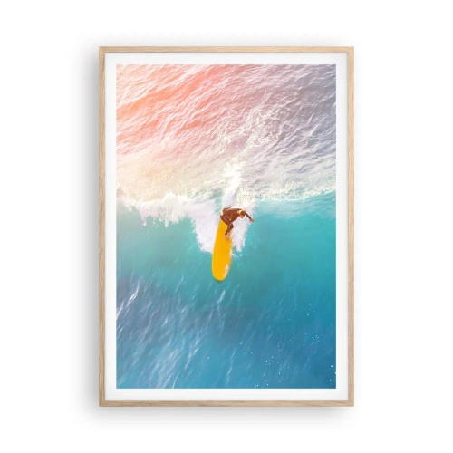 Poster in einem Rahmen aus heller Eiche - Der Ozeanreiter - 70x100 cm