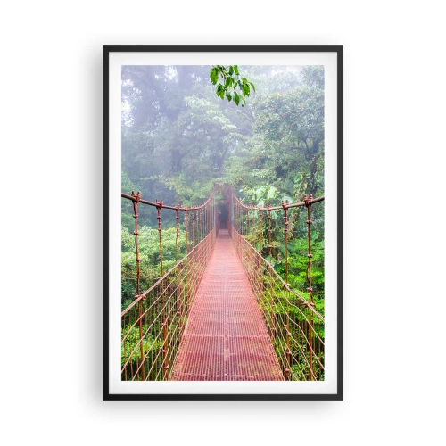 Poster in einem schwarzem Rahmen - Über den Kronen aufgehängt - 61x91 cm