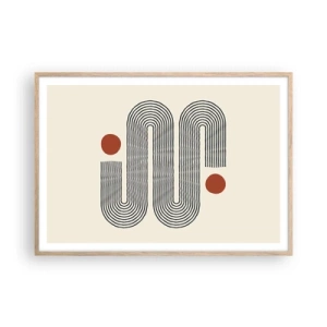 Poster in einem Rahmen aus heller Eiche - Vom Anfang bis zum Ende - 100x70 cm