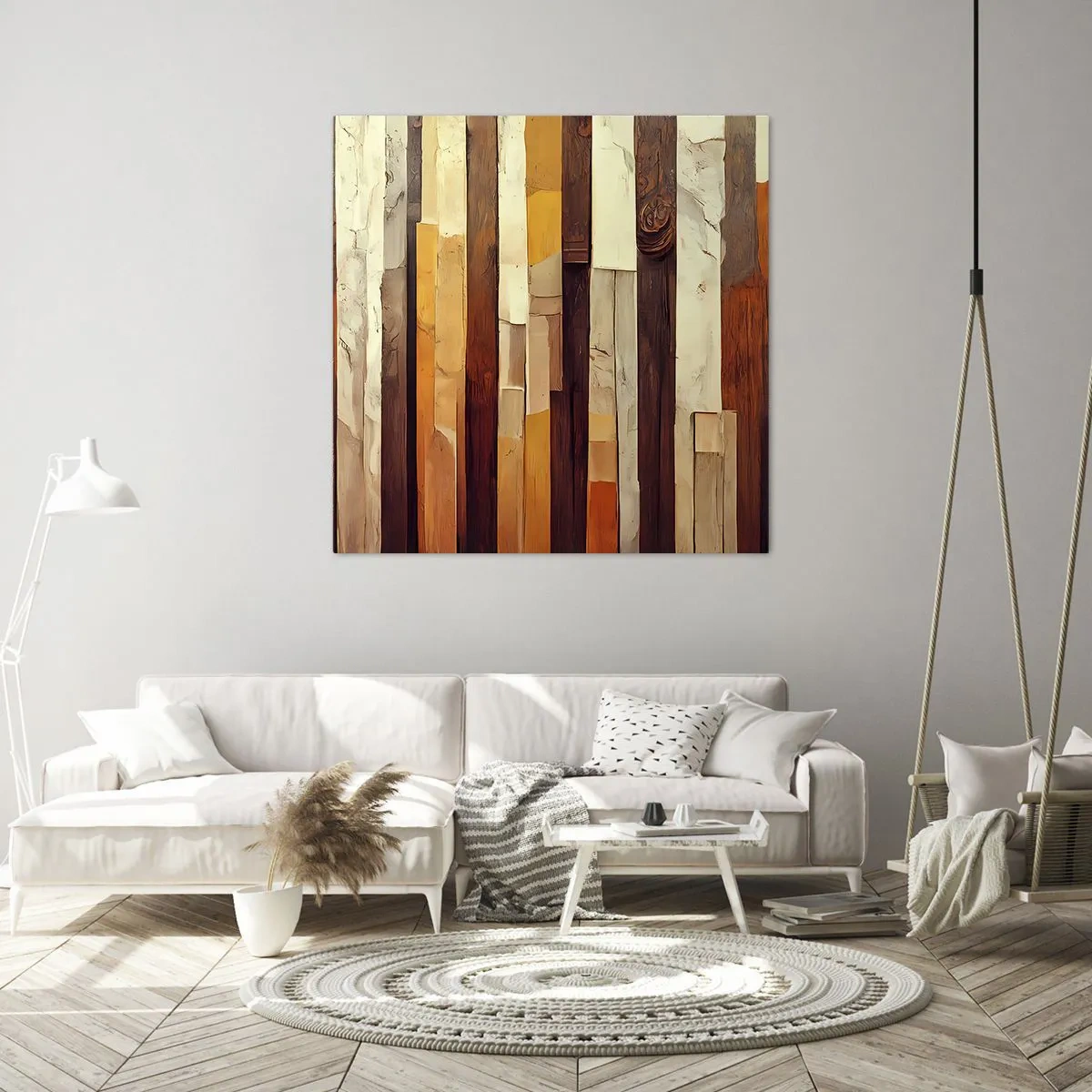 Bild auf Leinwand - Leinwandbild - Hymne der Waldbäume - 70x70 cm