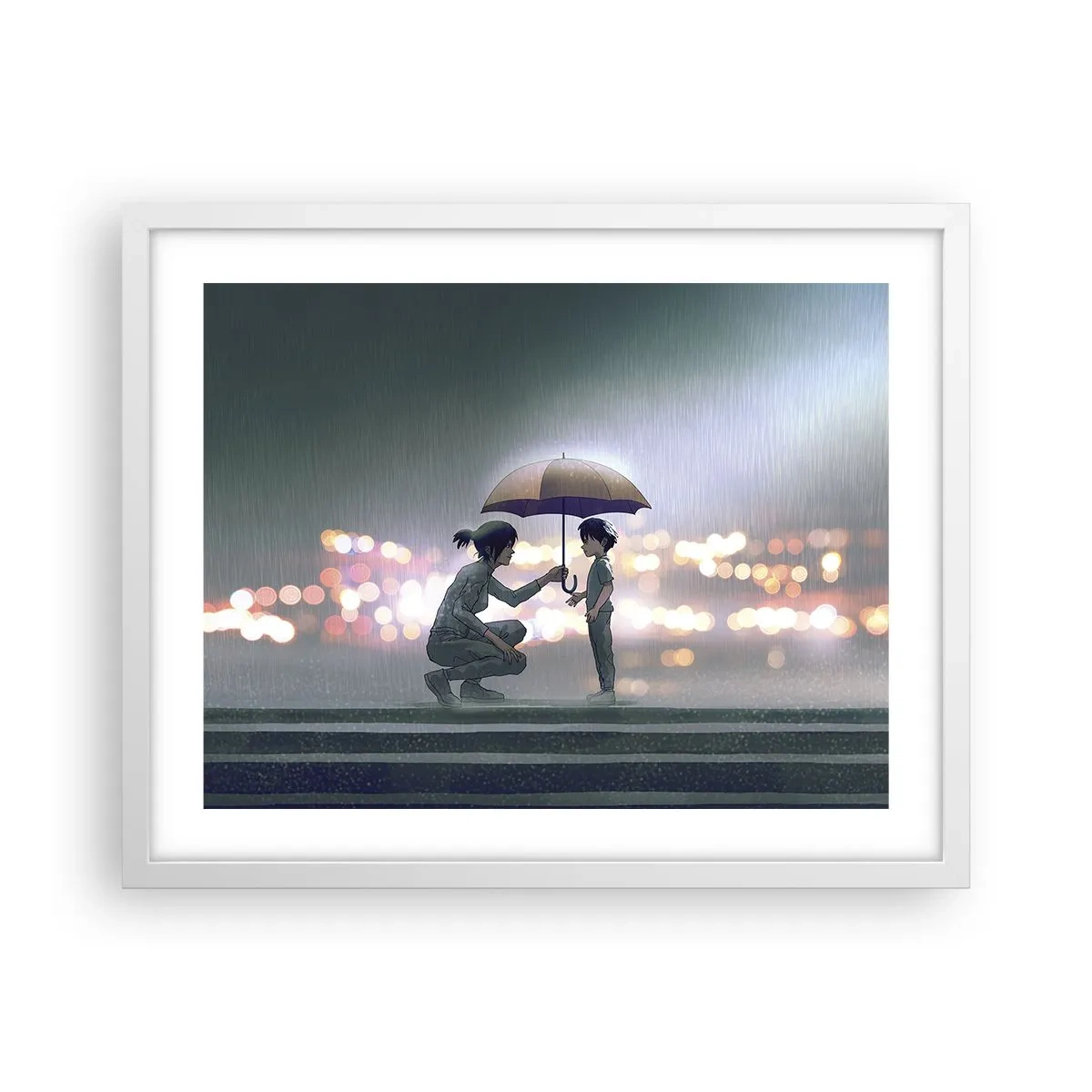 Poster in einem weißen Rahmen - Und jetzt ist alles in Ordnung - 50x40 cm