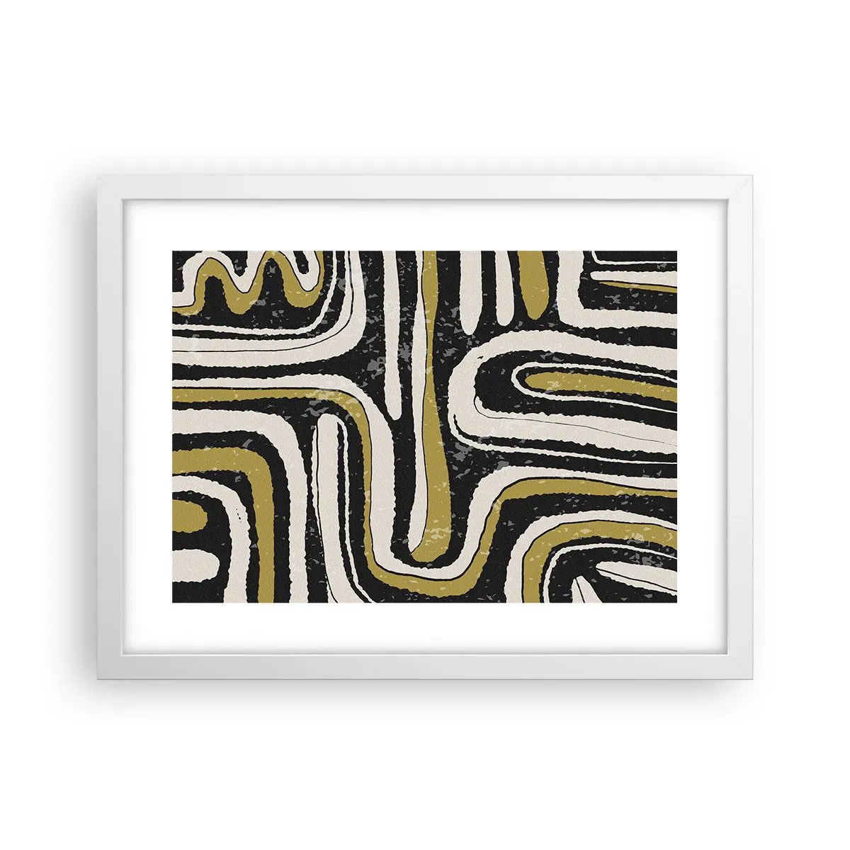 Poster in einem weißen Rahmen - Komposition: Straßen und Gassen - 40x30 cm