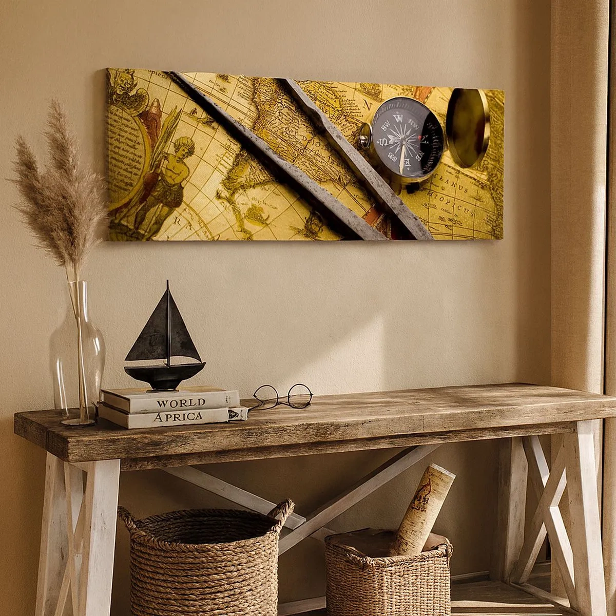 Bild auf Leinwand - Leinwandbild - Wo sind diese Schätze? - 100x40 cm