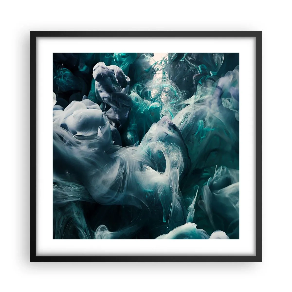 Poster in einem schwarzem Rahmen - Farbbewegung - 50x50 cm