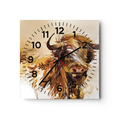 Wanduhr - Glasuhr - Stolz des Jägers - 30x30 cm