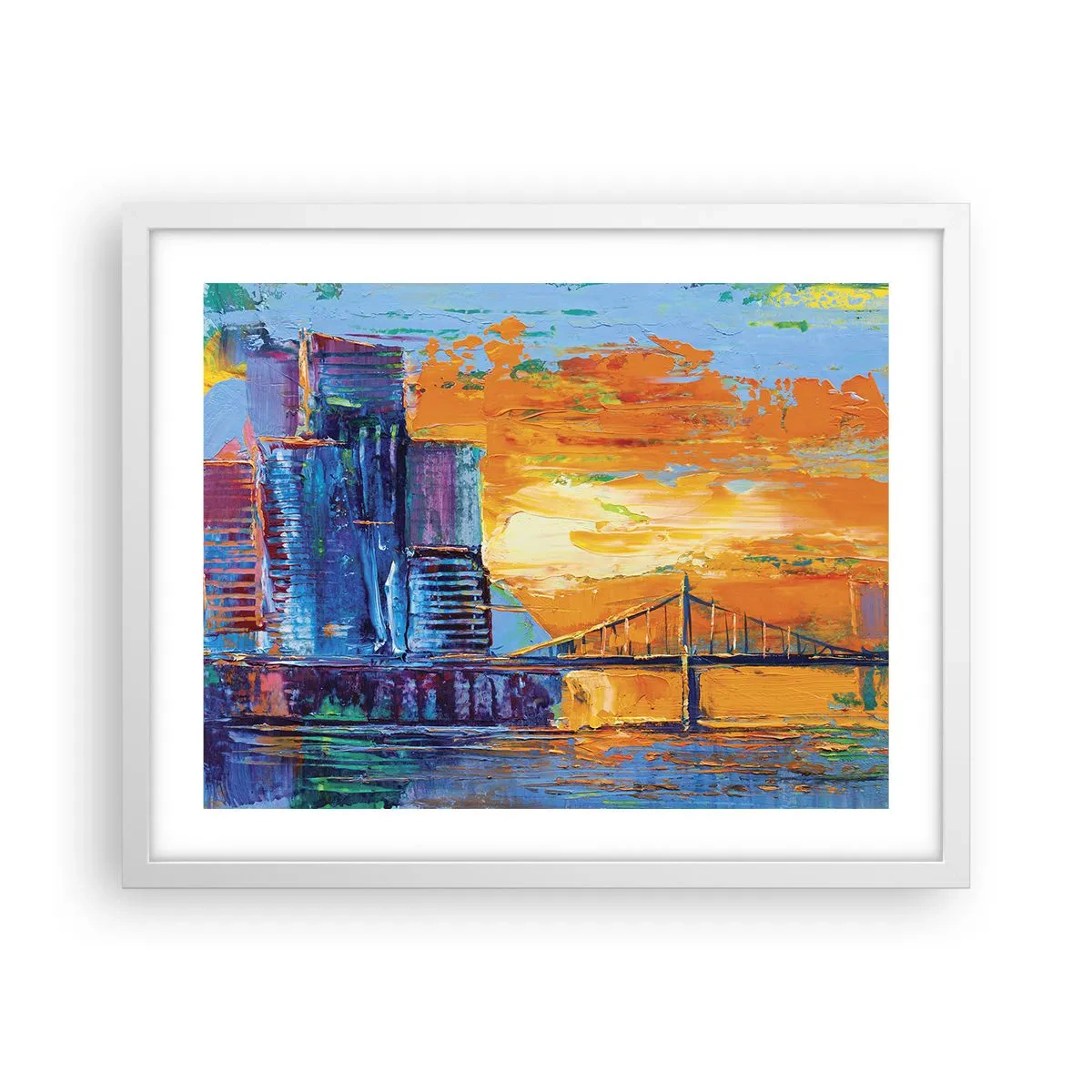 Poster in einem weißen Rahmen - Kultur und Natur - 50x40 cm