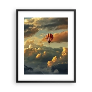 Poster in einem schwarzem Rahmen - Ich fliege, weil ich es will - 40x50 cm