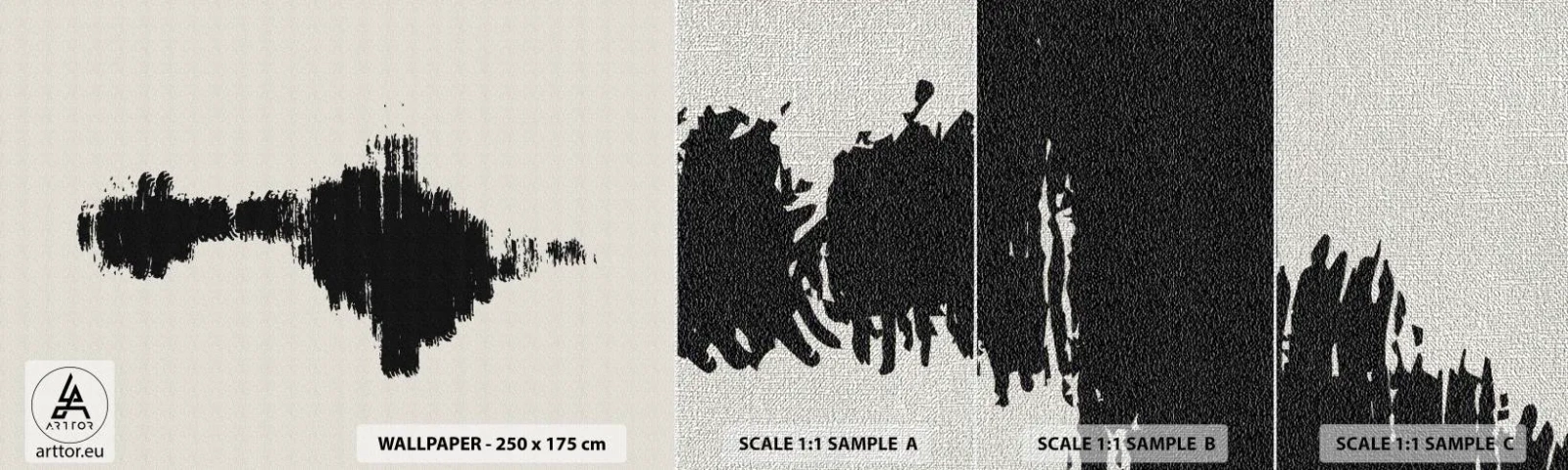 Fototapeten Muster Premium Canvas - Schwingungen der Fantasie - Zeitgenössisch, Abstraktion, skandinavisch - 100x30 cm