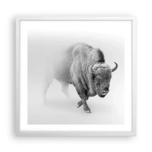 Poster in einem weißen Rahmen - König der Prärie - 50x50 cm