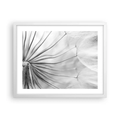 Poster in einem weißen Rahmen - Löwenzahn, Drachen - 50x40 cm