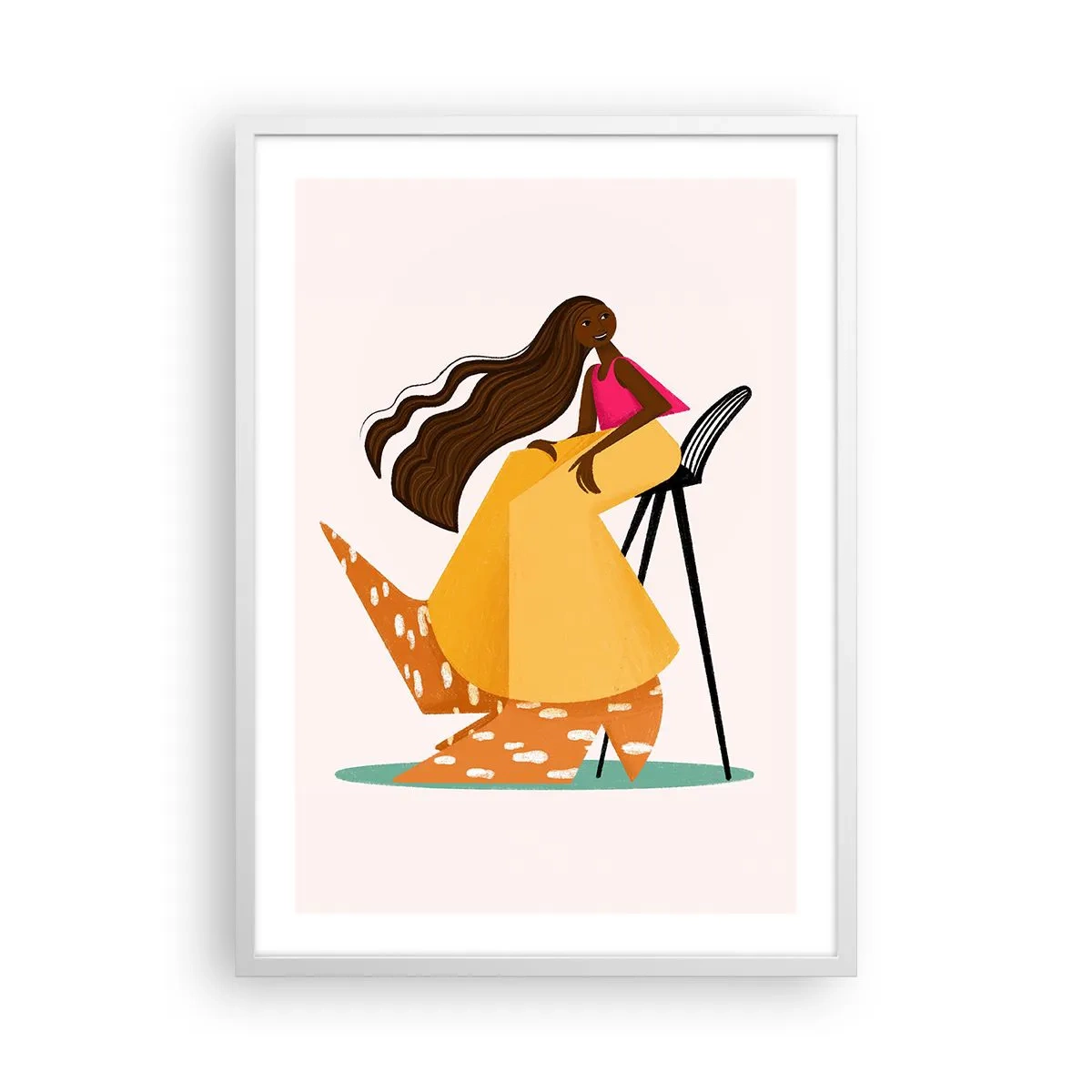 Poster in einem weißen Rahmen - Mode macht auch Spaß - 50x70 cm