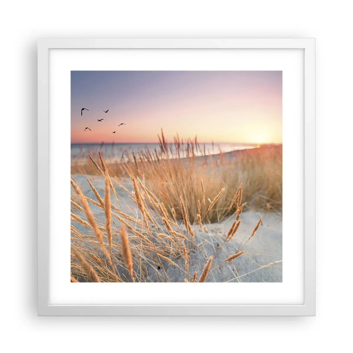 Poster in einem weißen Rahmen - Das baltische Wiegenlied - 40x40 cm