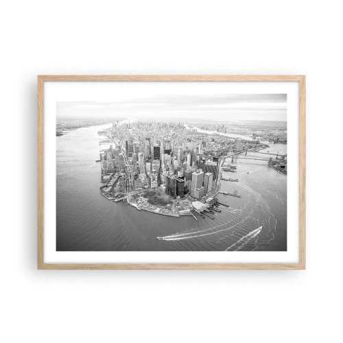 Poster in einem Rahmen aus heller Eiche - Und wie kann es man nicht lieben? - 70x50 cm