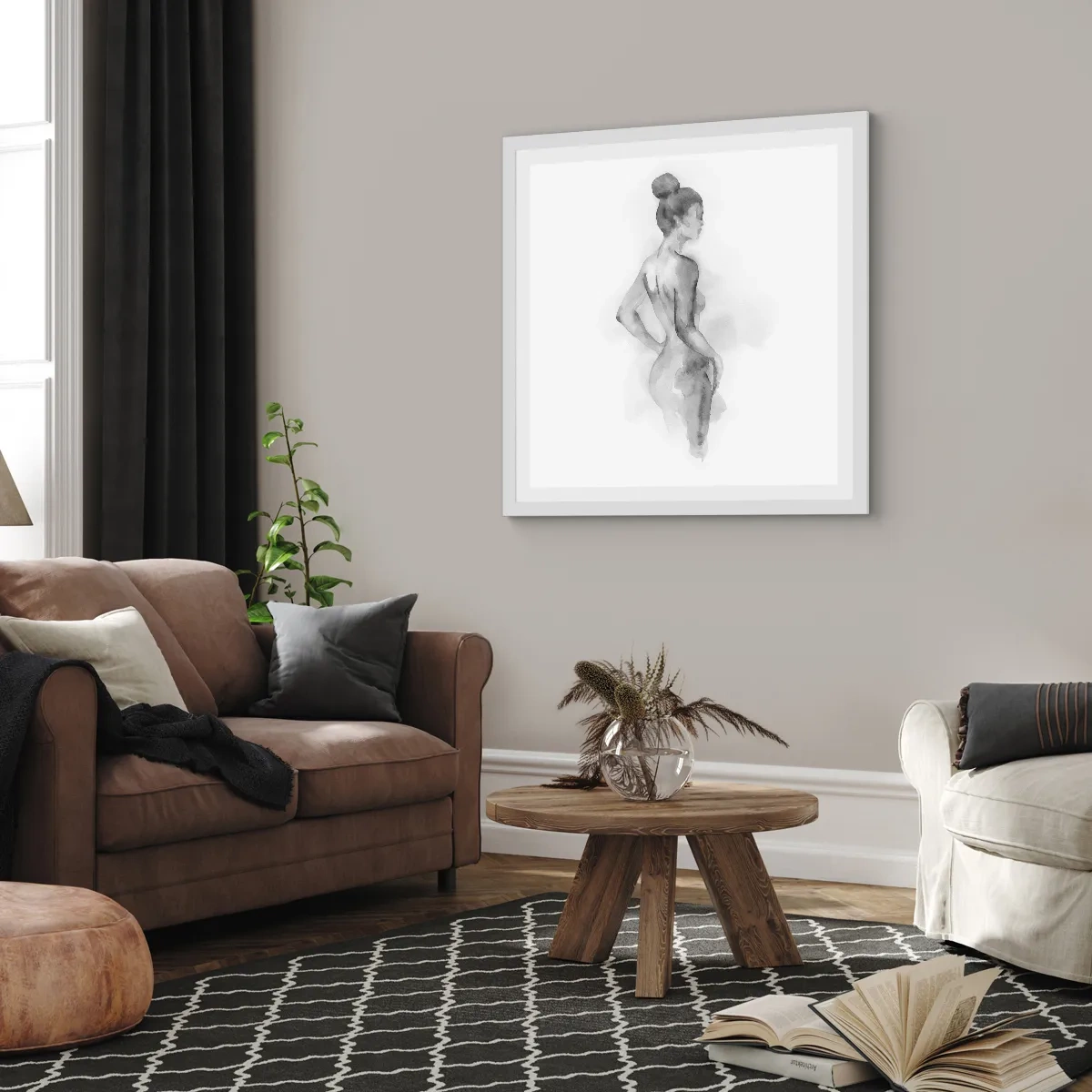 Poster in einem weißen Rahmen - Schön wie ein Gemälde - 50x50 cm