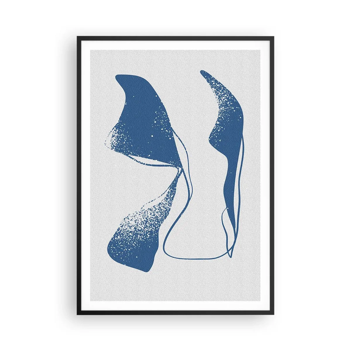 Poster in einem schwarzem Rahmen - Geflügelte Abstraktion - 70x100 cm