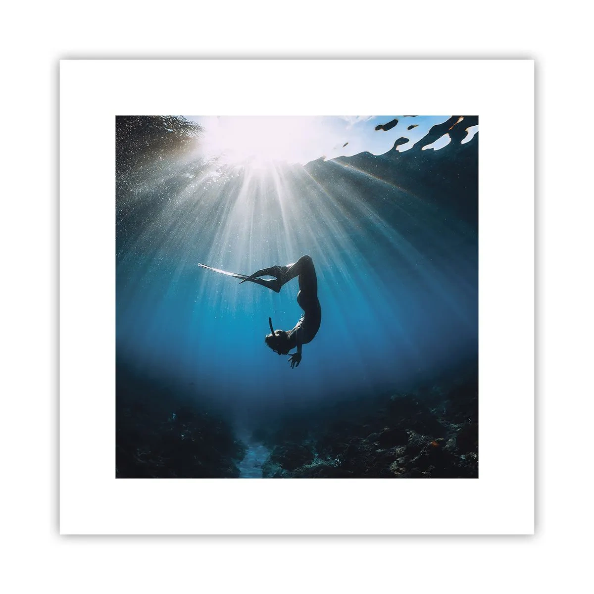 Poster - Tanz unter Wasser - 30x30 cm