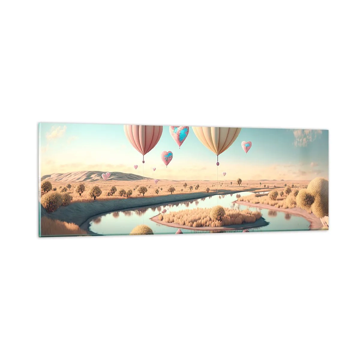 Glasbild - Bild auf glas - Dank Liebe steigt man auf - 90x30 cm