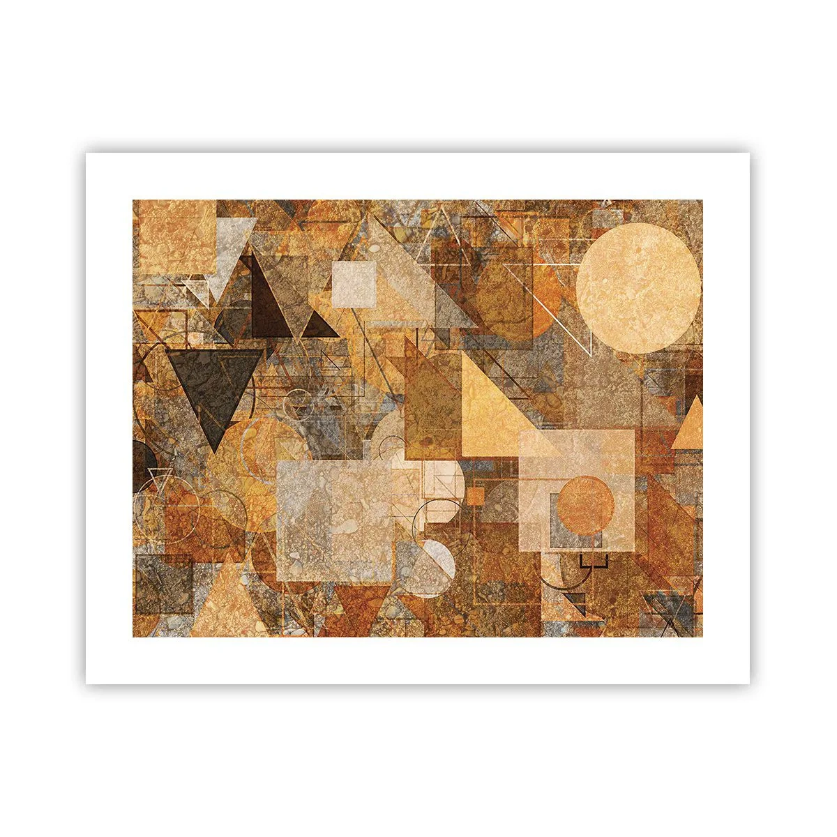 Poster - Eine kubistische Studie aus Bronze - 50x40 cm