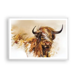 Poster in einem weißen Rahmen - Stolz des Jägers - 100x70 cm