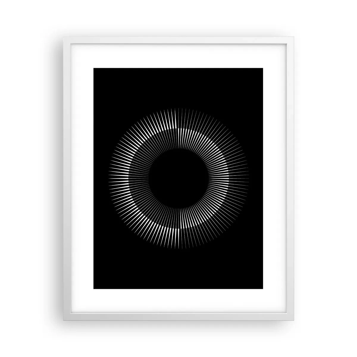 Poster in einem weißen Rahmen - Schwarze Sonne - 40x50 cm