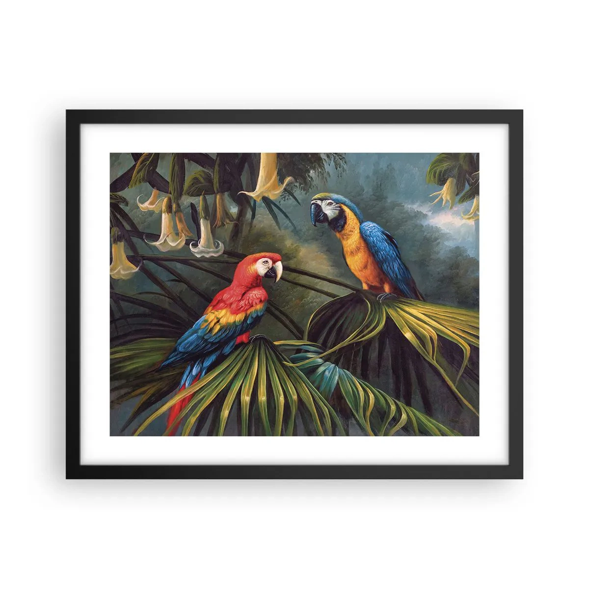 Poster in einem schwarzem Rahmen - Romantik in den Tropen - 50x40 cm