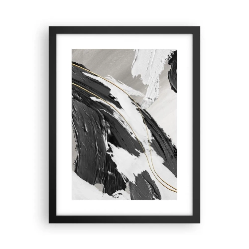 Poster in einem schwarzem Rahmen - Abstraktion in großem Stil - 30x40 cm