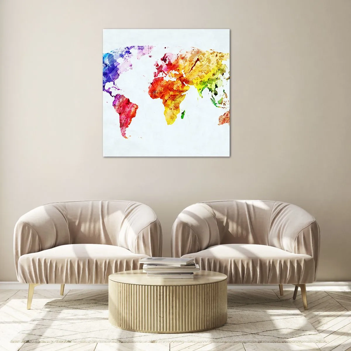 Glasbild - Bild auf glas - Alle Farben der Welt - 30x30 cm
