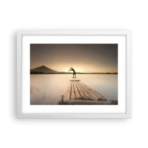 Poster in einem weißen Rahmen - Vor dem schlafen gehen - 40x30 cm