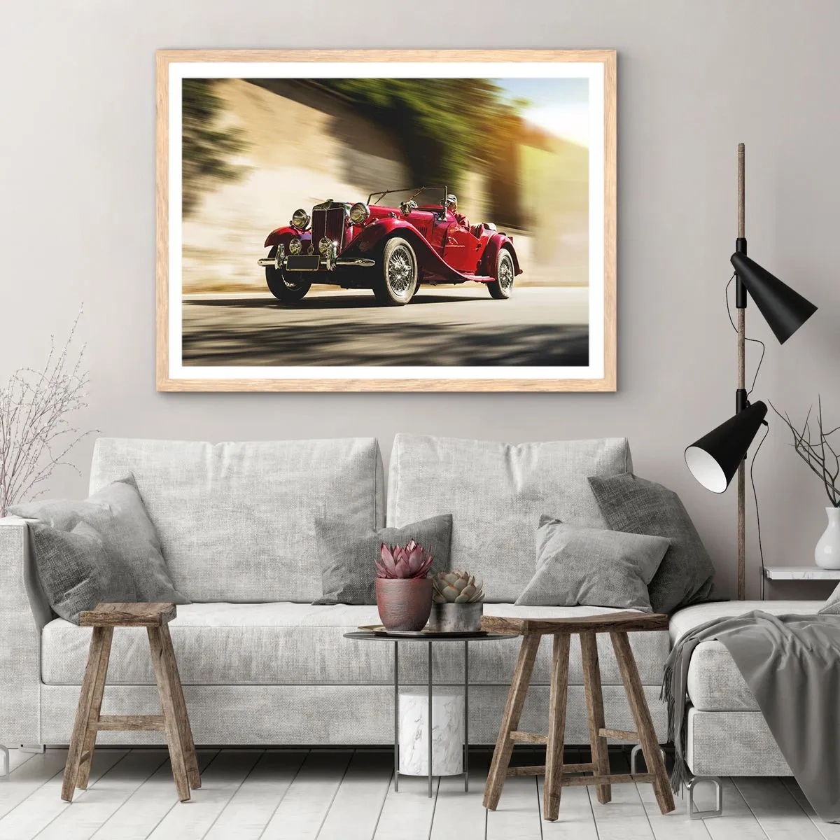 Poster in einem Rahmen aus heller Eiche - Schöner als Nike von Samothrake - 50x40 cm