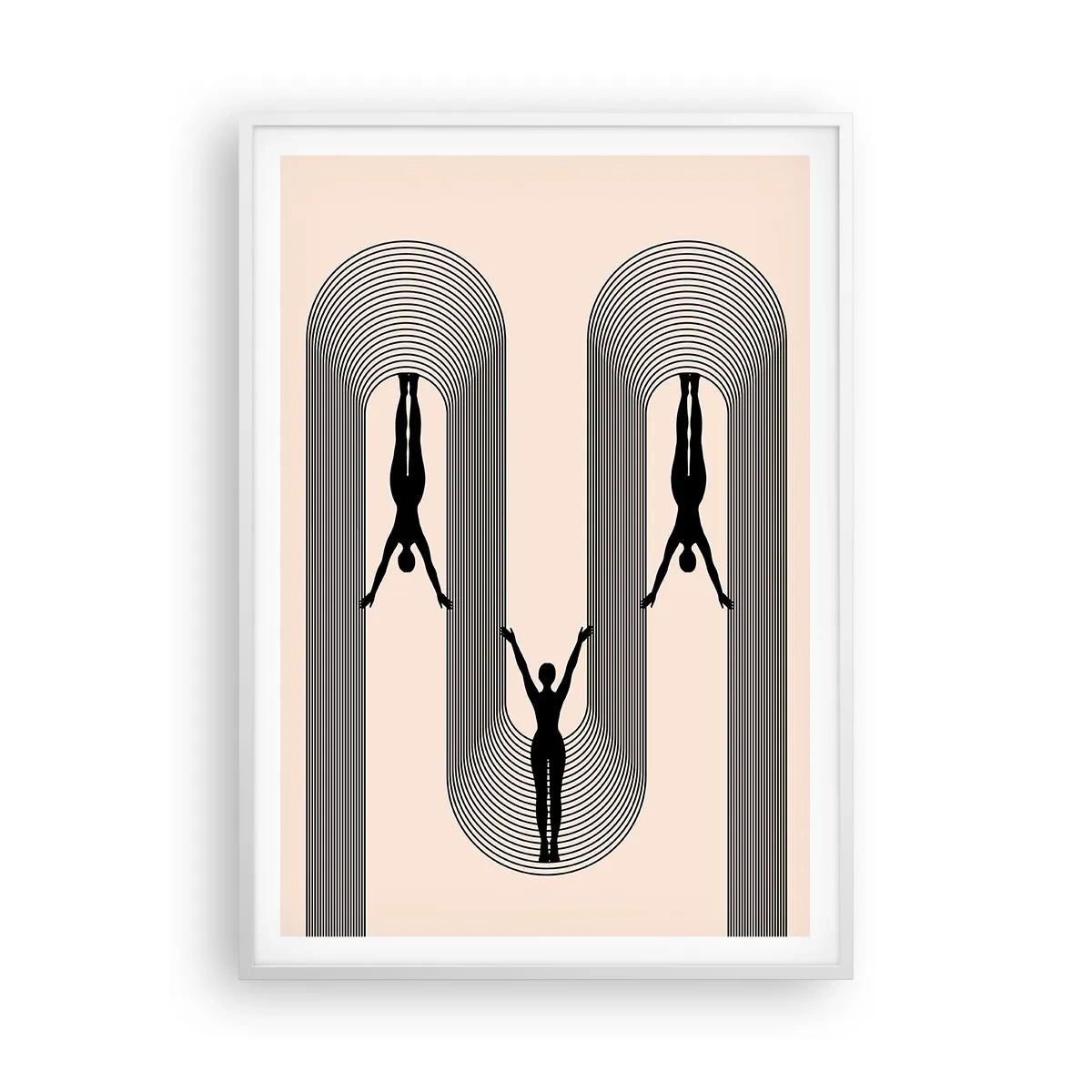 Poster in einem weißen Rahmen - Verkehrt herum - 70x100 cm