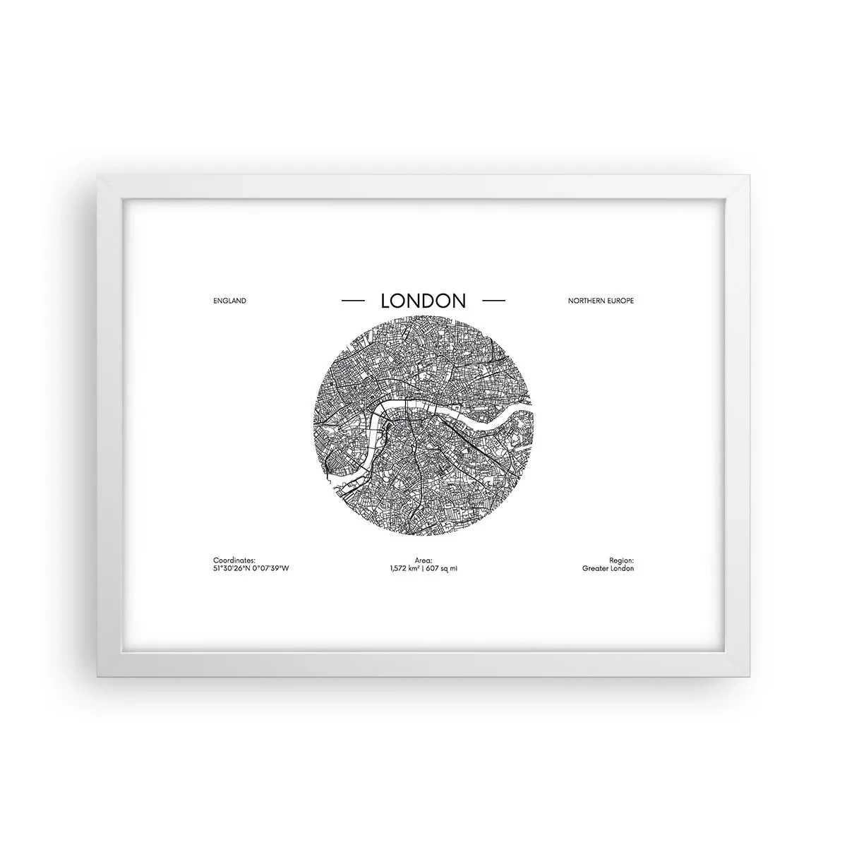 Poster in einem weißen Rahmen - Anatomie von London - 40x30 cm