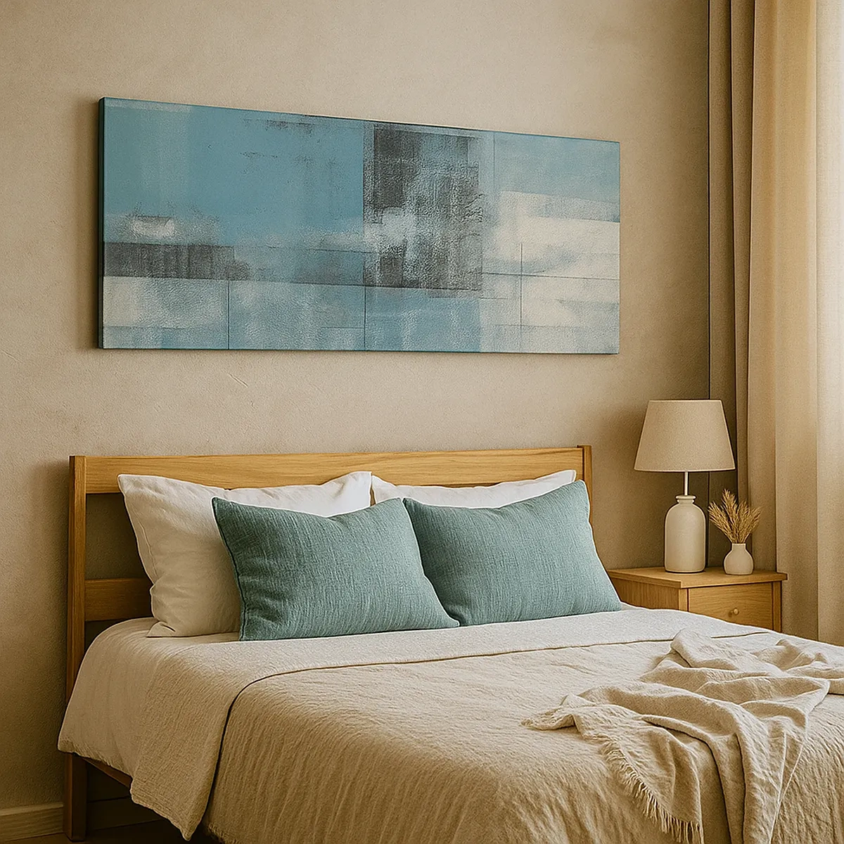 Bild auf Leinwand - Leinwandbild - Wasser und Luft - 30x30 cm